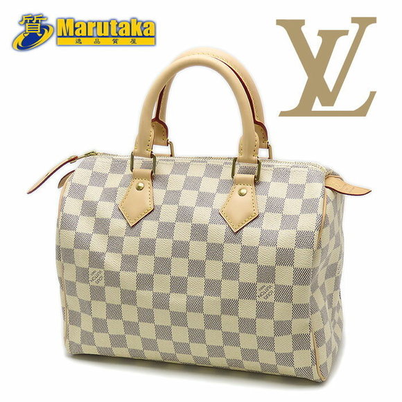 Louis Vuitton Speedy Damier Azur White Boston Handbag LV - Picture 1 of 9
